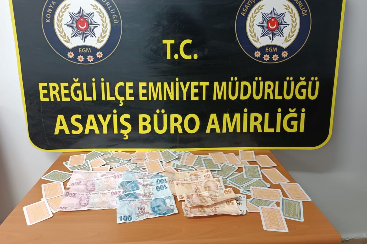 Ereğli’de kumar oynayan 47 kişiye para cezası kesildi